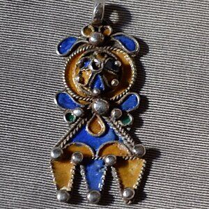 Moroccan - Berber - Enamel and Silver - Pendant